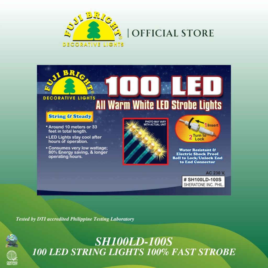 Fuji Bright All LEDs Strobe String Christmas Lights