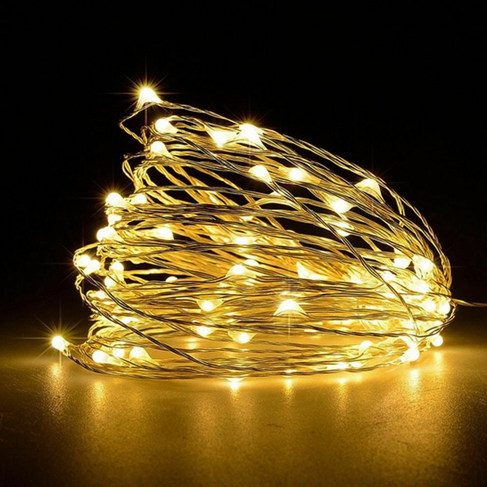 FUJI BRIGHT 200 MICRO LED IN ENAMEL WIRE W/ AC ADAPTER CHRISTMAS LIGHTS