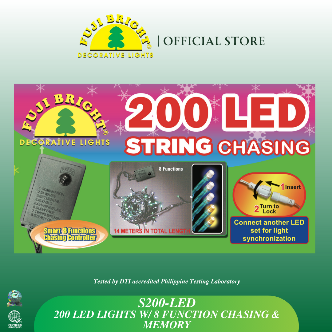 200 LED CHASING LED STRING LIGHTS WITH CONTROLLER