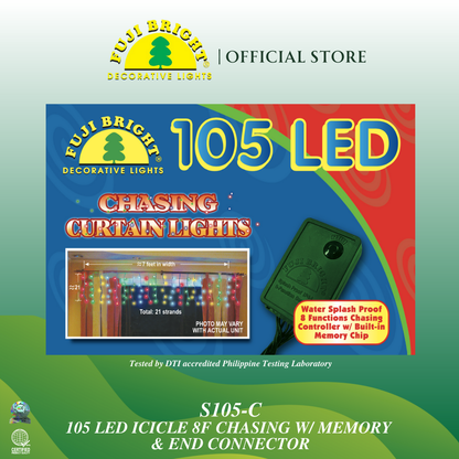 105 LED CURTAIN LIGHT WITH CONTROLLER