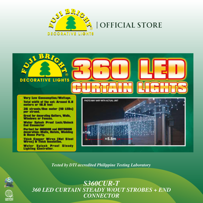 360 LED STEADY LED CURTAIN LIGHTS