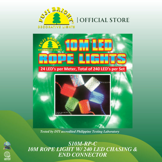 Fuji Bright 10 Meters Blinking / Steady LED Rope Light with End Connector