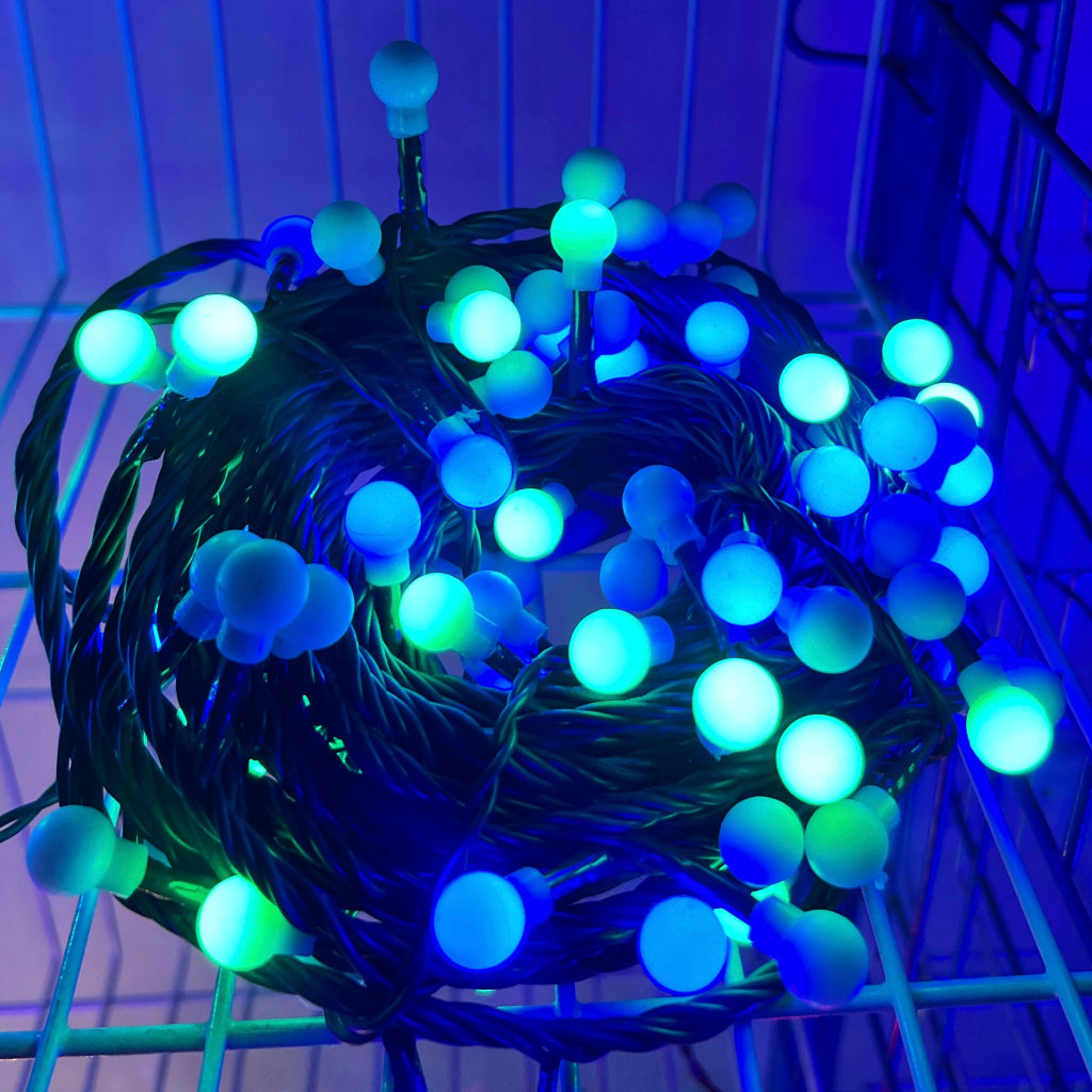 Fuji Bright 100 Pearl LED String With 8 Function Chasing and End Connector Christmas Lights