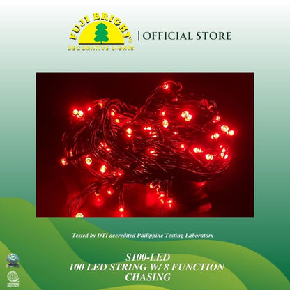 Fuji Bright 100 LED String with 8 Function Christmas Lights & End Connector Christmas Lights