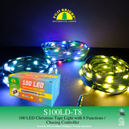 Fuji Bright 100 LED Tape Lights with 8 Function Chasing Christmas Lights