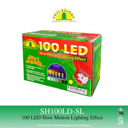 FUJI BRIGHT 100 LED STRING LIGHTS W/ 100% STROBE SLOW-MO CHRISTMAS LIGHTS