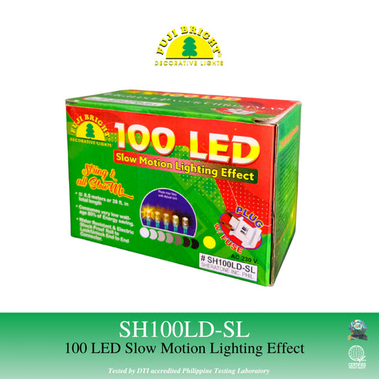 FUJI BRIGHT 100 LED STRING LIGHTS W/ 100% STROBE SLOW-MO CHRISTMAS LIGHTS