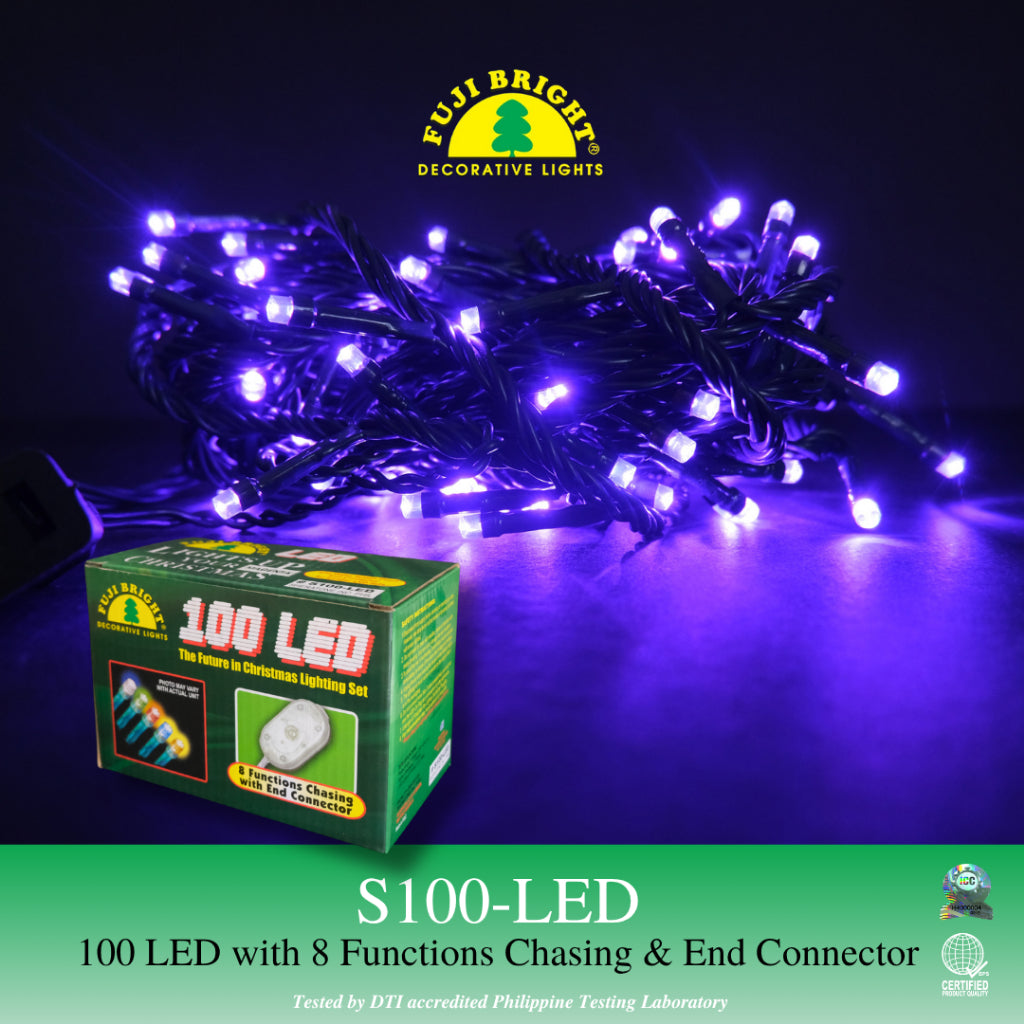 Fuji Bright 100 LED String with 8 Function Christmas Lights & End Connector Christmas Lights