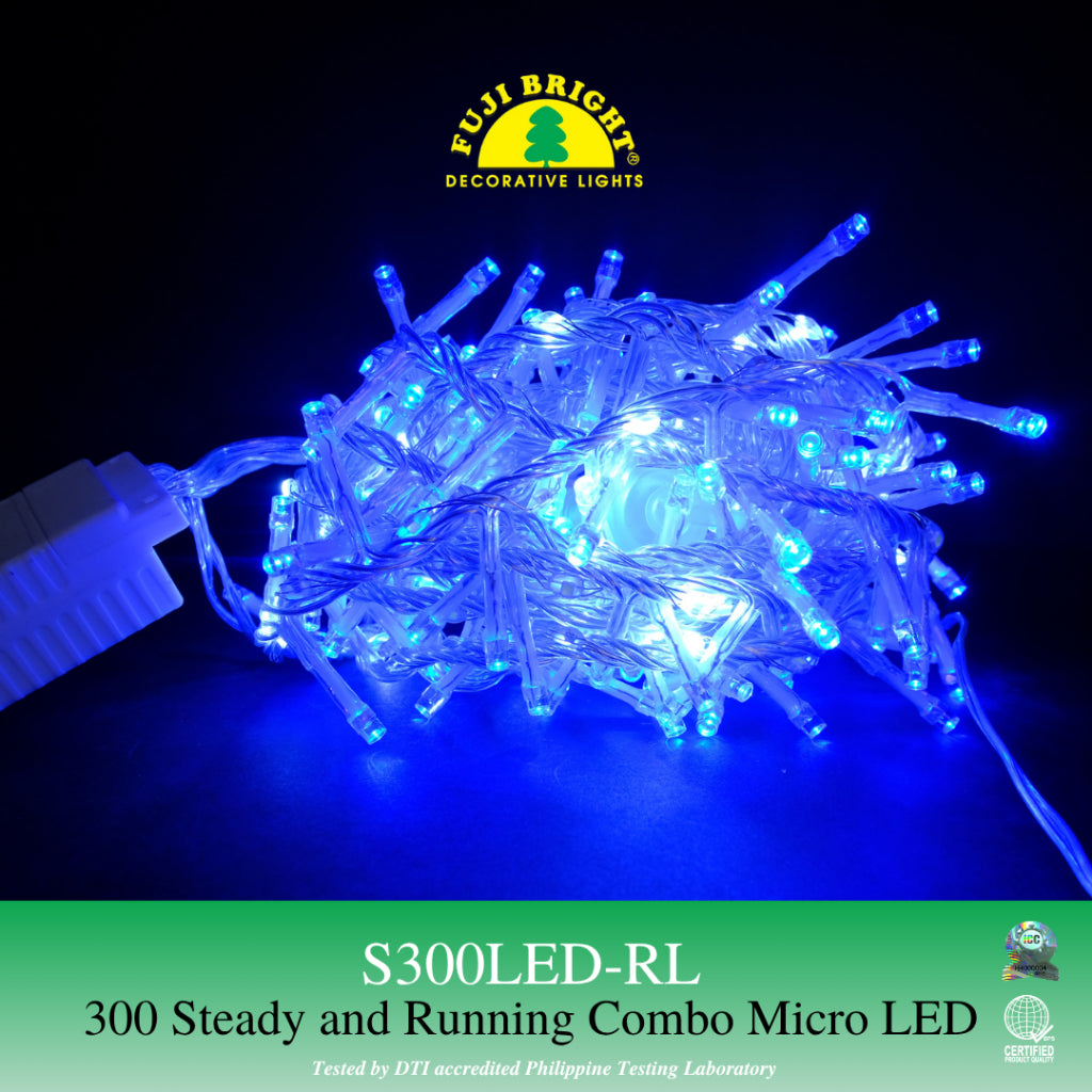 FUJI BRIGHT 300 STEADY AND RUNNING COMBO MICRO LED CHRISTMAS LIGHTS
