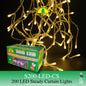 FUJI BRIGHT 200 LED STEADY CURTAIN W/O STROBES W/ END CONNECTOR CHRISTMAS LIGHTS