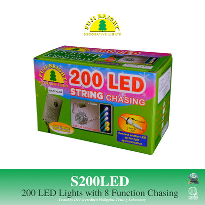 Fuji Bright 200 LED Lights with 8 Function Chasing Christmas Lights with Controller