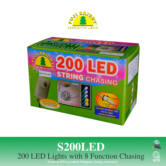 Fuji Bright 200 LED Lights with 8 Function Chasing Christmas Lights with Controller