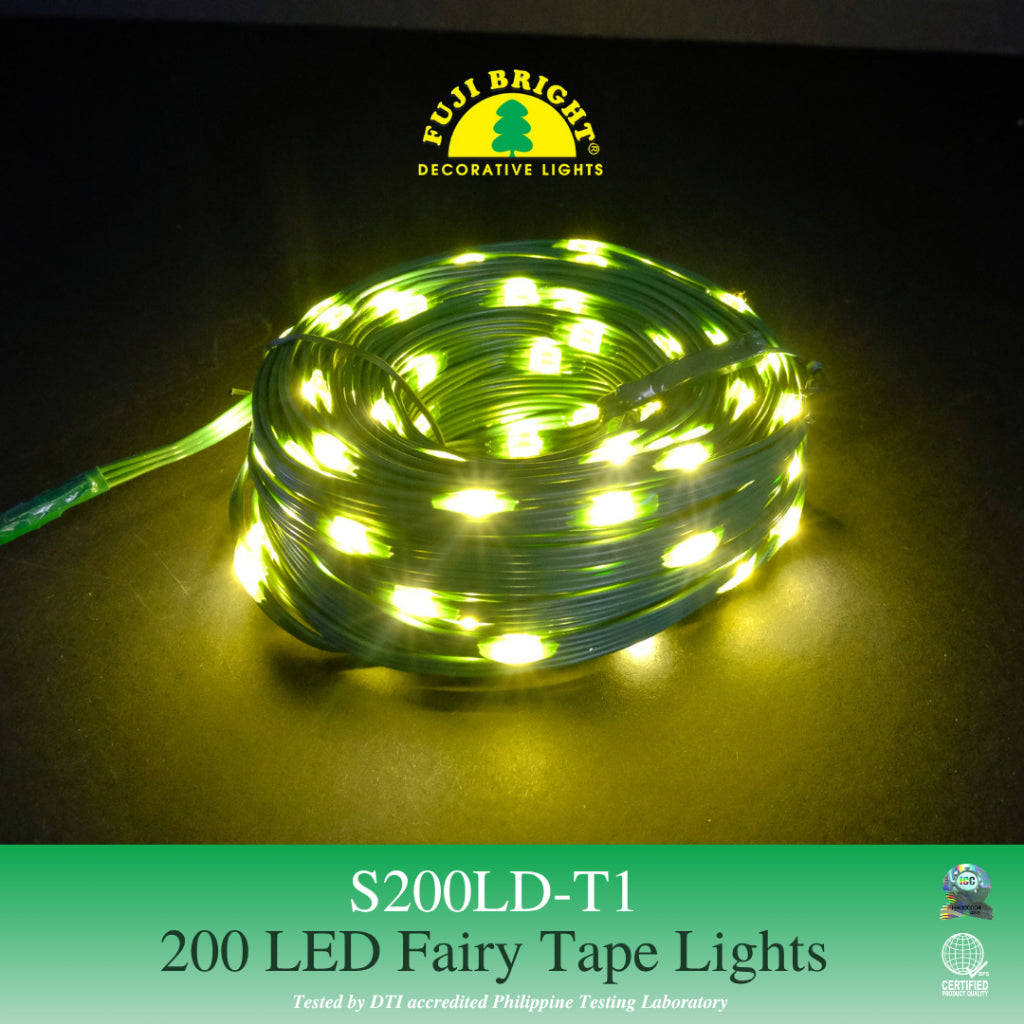 FUJI BRIGHT 200 STEADY LED FAIRY TAPE CHRISTMAS LIGHTS