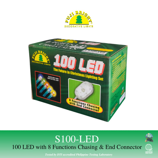 Fuji Bright 100 LED String with 8 Function Christmas Lights & End Connector Christmas Lights