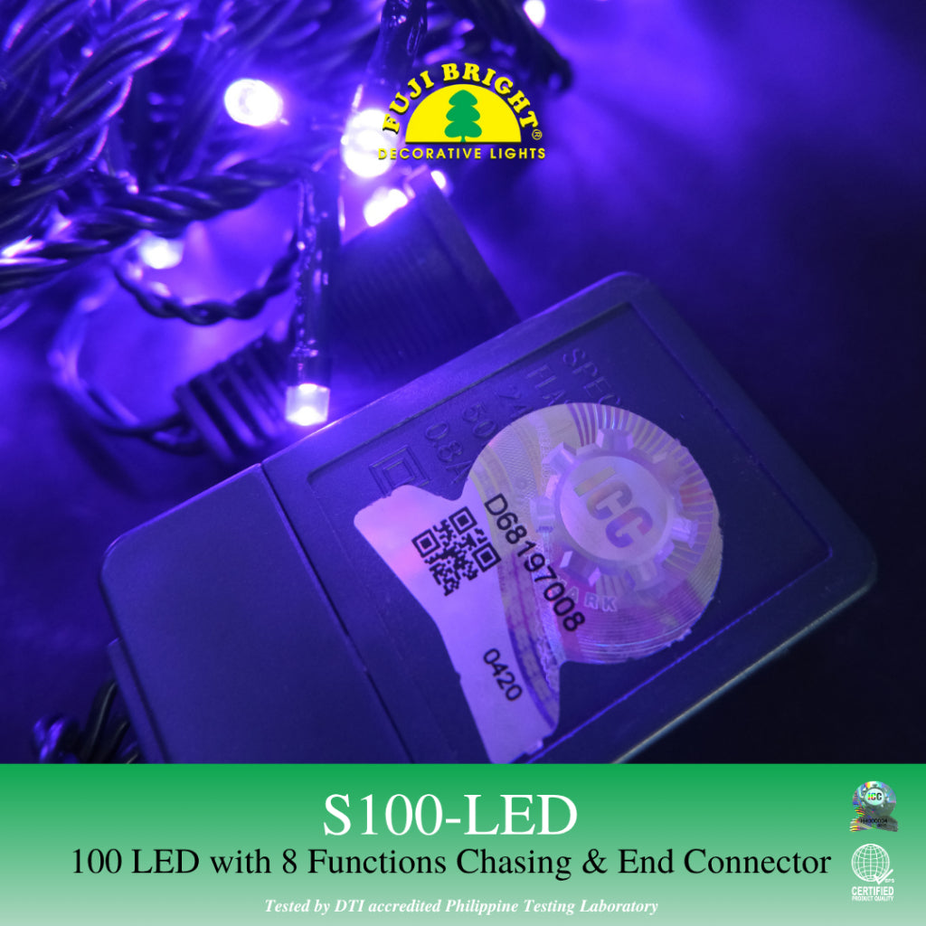 Fuji Bright 100 LED String with 8 Function Christmas Lights & End Connector Christmas Lights