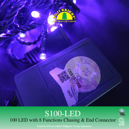 Fuji Bright 100 LED String with 8 Function Christmas Lights & End Connector Christmas Lights
