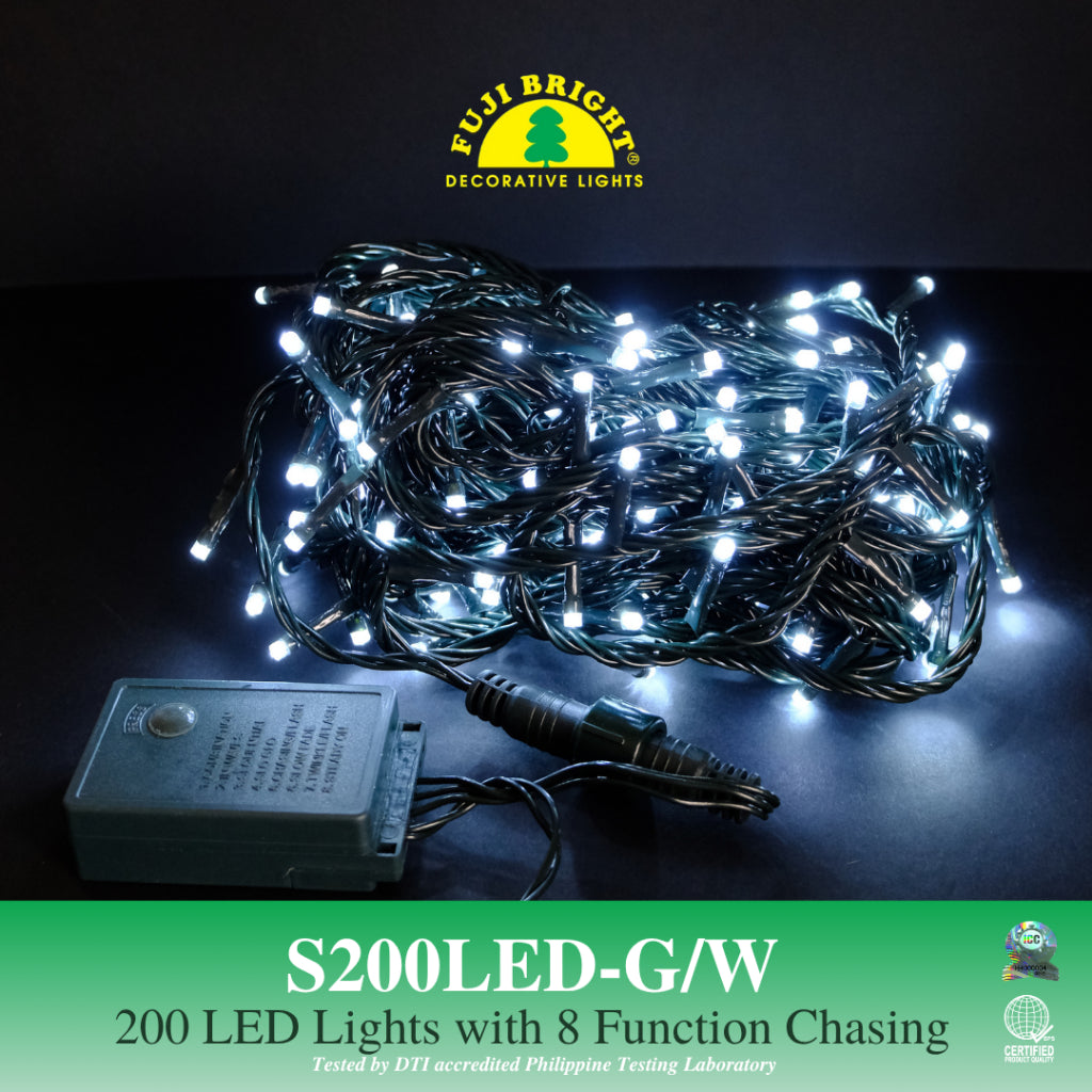 Fuji Bright 200 LED Lights with 8 Function Chasing Christmas Lights with Controller