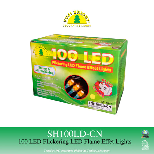 FUJI BRIGHT 100 LED STRING LIGHTS W/ 100% STROBE CANDLE CHRISTMAS LIGHTS