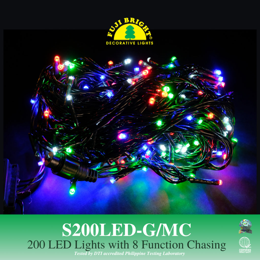 Fuji Bright 200 LED Lights with 8 Function Chasing Christmas Lights with Controller