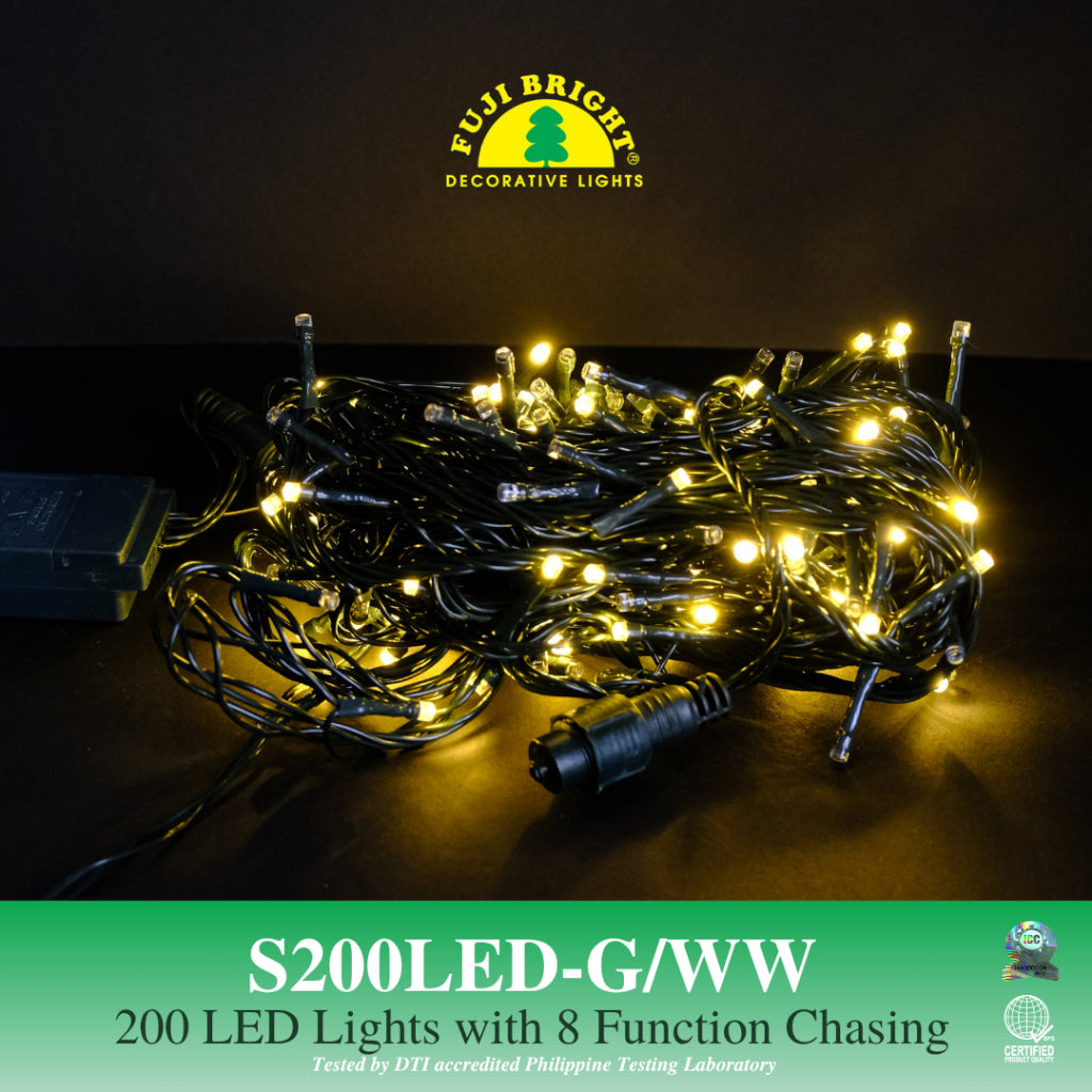 Fuji Bright 200 LED Lights with 8 Function Chasing Christmas Lights with Controller