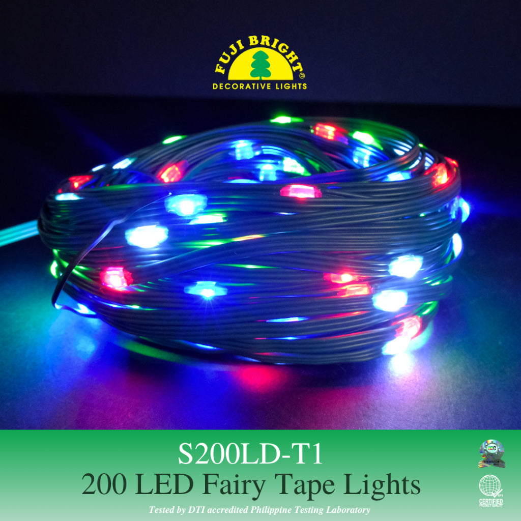FUJI BRIGHT 200 STEADY LED FAIRY TAPE CHRISTMAS LIGHTS
