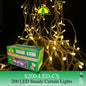 FUJI BRIGHT 200 LED STEADY CURTAIN W/O STROBES W/ END CONNECTOR CHRISTMAS LIGHTS