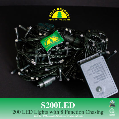 Fuji Bright 200 LED Lights with 8 Function Chasing Christmas Lights with Controller