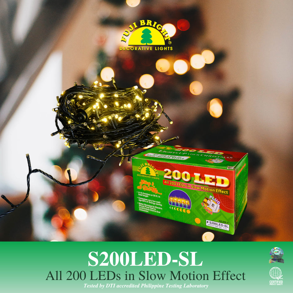 Fuji Bright All 200 LEDs in Slow Motion Effect Christmas Lights