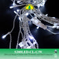 Fuji Bright 200 LED Steady Curtain with 10% Strobes and End Connector Christmas Lights
