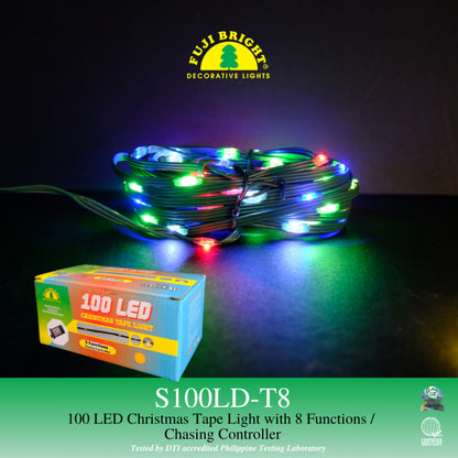 Fuji Bright 100 LED Tape Lights with 8 Function Chasing Christmas Lights
