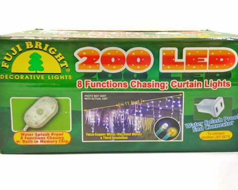 200 LED Chasing Curtain Christmas Lights w/ Controller